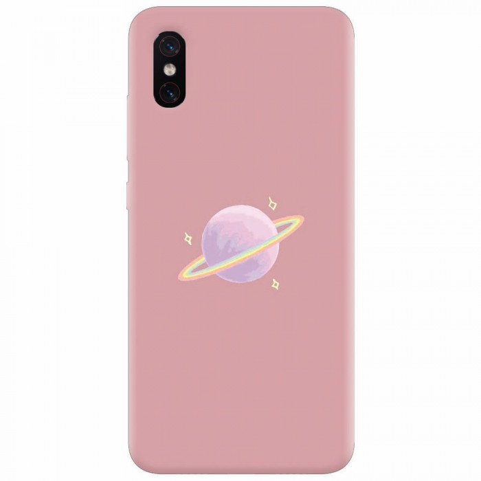 Husa silicon pentru Xiaomi Mi 8 Pro, Saturn On Pink