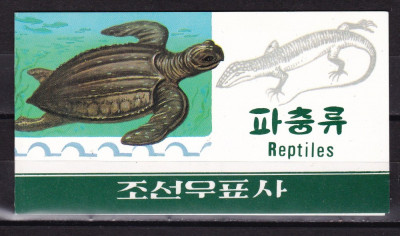 Coreea 1998 fauna testoase reptile MI 4112-4115 carnet cu 4 bloc MNH w55 foto