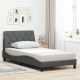 VidaXL Cadru de pat fără saltea, gri &icirc;nchis, 100x200 cm, textil 3310581