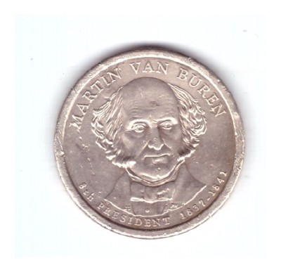 Moneda SUA 1 dollar/dolar 2008 P Martin Van Buren, stare relativ buna, curata foto