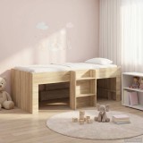 vidaXL Cadru de pat loft pentru copii cu scară Sonoma 90 x 200 cm 3422557