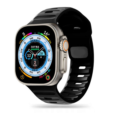 Curea Tech-Protect Iconband Line pentru Apple Watch 4/5/6/7/8/9/Se/Ultra 1/2 (42/44/45/49 mm) Negru foto