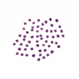 Strasuri decorative, flori - violet &icirc;nchis, 50 buc
