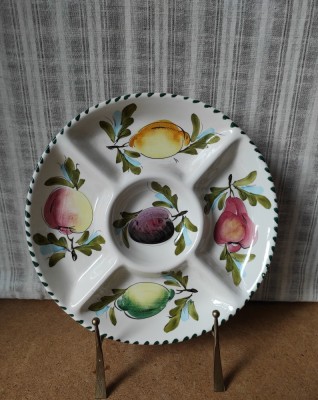 Platou ceramica, model cu fructe foto