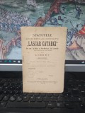 Statute Banca Lascar Catargiu Targu Jiu 1904, Editie Princeps, Societate Cooperativa Credit si Economie, Tg-Bujor, Covurlui