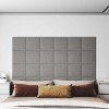 VidaXL Panouri de perete 12 buc. gri deschis 30x30 cm textil 1,08 m&sup2; 343789