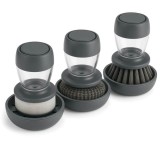 Set de perie vase universala de bucatarie cu dozator de sapun si suport 3buc Handy KitchenServ