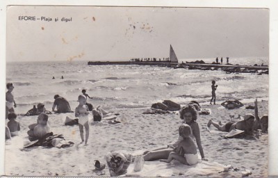 bnk cp Eforie - Plaja si digul - circulata foto