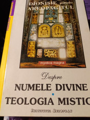 DESPRE NUMELE DIVINE - TEOLOGIA MISTICA - DIONISIE AREOPAGITUL, 1993, 190 PAG foto