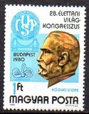 UNGARIA 1980, Congres Internațional, Medicina, Endre H&ouml;gyes, MNH, serie neuzata