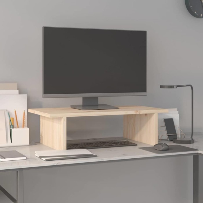 vidaXL Suport pentru monitor, 50x27x15 cm, lemn masiv de pin