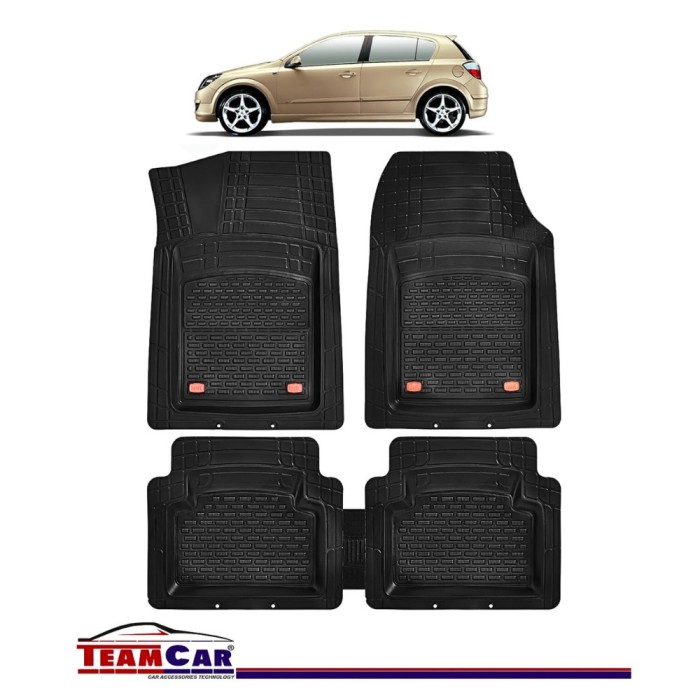 Covorase Auto Tip Tavita Compatibile Opel Astra H (2004-2014) Negru Material Rezistent