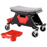 Scaun mobil service auto, 4 x roti, 3 x tavi depozitare, Dimensiunea pernei 450&times;250 mm, Oem
