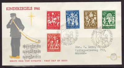 Netherlands 1961 Folklore FDC K.455 foto