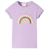 Tricou pentru copii, lila, 104, vidaXL