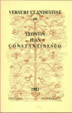 Versuri clandestine - Leontin Jean Constatinesco Editura Stindardul, 1982