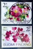 Cumpara ieftin Finlanda 2015 flori plante flora , serie 2v + serie 2014 1v. stampilata, Stampilat