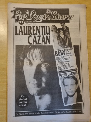 Pop rock &amp;amp; show martie 1993-interviu laurentiu cazan,iris primul CD,m. runceanu foto