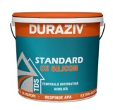 Tencuiala Decorativa Structurata DURAZIV Standard cu Silicon, 25 kg, Alba, Exterior/Interior, Rezistenta la Intemperii