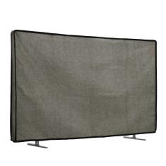 Husa de in Kwmobile pentru televizor de 75 inch, Gri, Textil, KWM000017SY003C