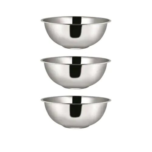 Set bol inox, FOXMAG24, cu 3 piese, diametru 30 cm