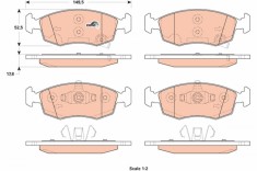 TRW GDB1921 COTEC set placute frana,frana disc
