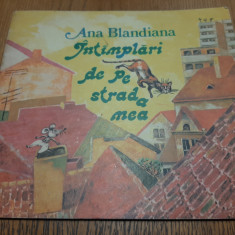 INTAMPLARI DE PE STRADA MEA - Ana Blndiana - DOINA BOTEZ (ilustratii) -1988, 59p