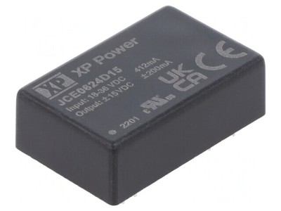 Convertor DC/DC 6W 18-36V la 15V/-15V THT JCE0624D15 foto