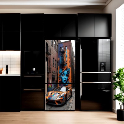 Folie imprimata color pentru decor Frigider, dimensiune 200 x 90cm, model: foto