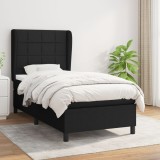 vidaXL Pat box spring cu saltea, negru, 90x190 cm, textil 3127927