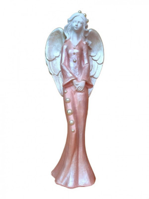 Statueta decorativa, Inger, Roz, 33 cm, DVAN0045-2G foto