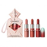 MAC Cosmetics Holiday Wildest Gleams Mini Lusterglass Lip Trio set cadou de buze culoare Classics 1 buc