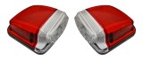 Cumpara ieftin Set lumini LED numar de inmatriculare, albe, cu indicator neon rosu - 12V 24V