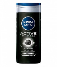 Nivea Gel de dus Barbati 500 ml Active Clean foto