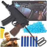 Replică metalică 4 &icirc;n 1 carabină/pistol pliabil 29&ndash;55 cm cu sistem Hop-Up + 800 bile 6 mm