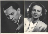 A4567N Mircea Basarab și soția sa Sorana, născută Franc, studio Dumitriu, București, 1950, lot de 2 fotografii