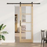 Ușă glisantă vidaXL cu set de accesorii 73.5x211 cm Lemn Masiv Pin