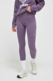 Adidas colanti femei, culoarea violet, cu imprimeu