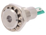 Lampă de Control LED Verde 24VDC &Oslash;12,1mm IP67