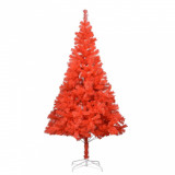 Brad de Crăciun artificial cu suport, roșu, 240 cm, PVC