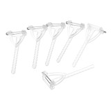 Set de 50 agrafe de siguranță din plastic, butonieră, pentru flori de nuntă DIY, broșă pentru mire, alb