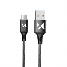 Cablu Wozinsky USB - MicroUSB 2,4A 1m Negru (WUC-M1B)