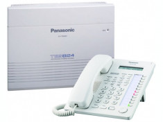 Pachet Centrala telefonica analogica KX-TES824CE + Telefon KX-ATT7730NE Panasonic Alb foto
