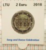 Lituania 2 euro 2018 - Song and Dance - UNC in cartonas personalizat - B121, Europa