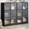 vidaXL Bibliotecă cu uși, negru, 136x37x109 cm, lemn compozit 3206511