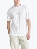 Tricou barbati Grid Monogram cu imprimeu cu logo, J30J325688, Regular Fit, Alb, XL
