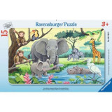 Puzzle animale din africa, 15 piese, Ravensburger