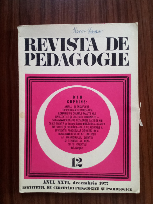 Revista de pedagogie Nr. 12/1977