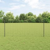 vidaXL Set Gard de Grădină Set de 2 Gri Oțel Vopsit Electrostatic