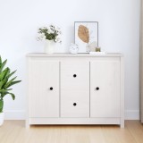 VidaXL Servantă, alb, 100x35x74 cm, lemn masiv de pin